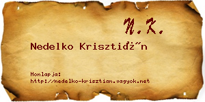 Nedelko Krisztián névjegykártya