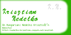 krisztian nedelko business card